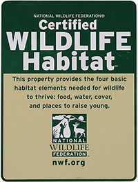 National Wildlife Federation Certified Wildlife Habitat grahpic